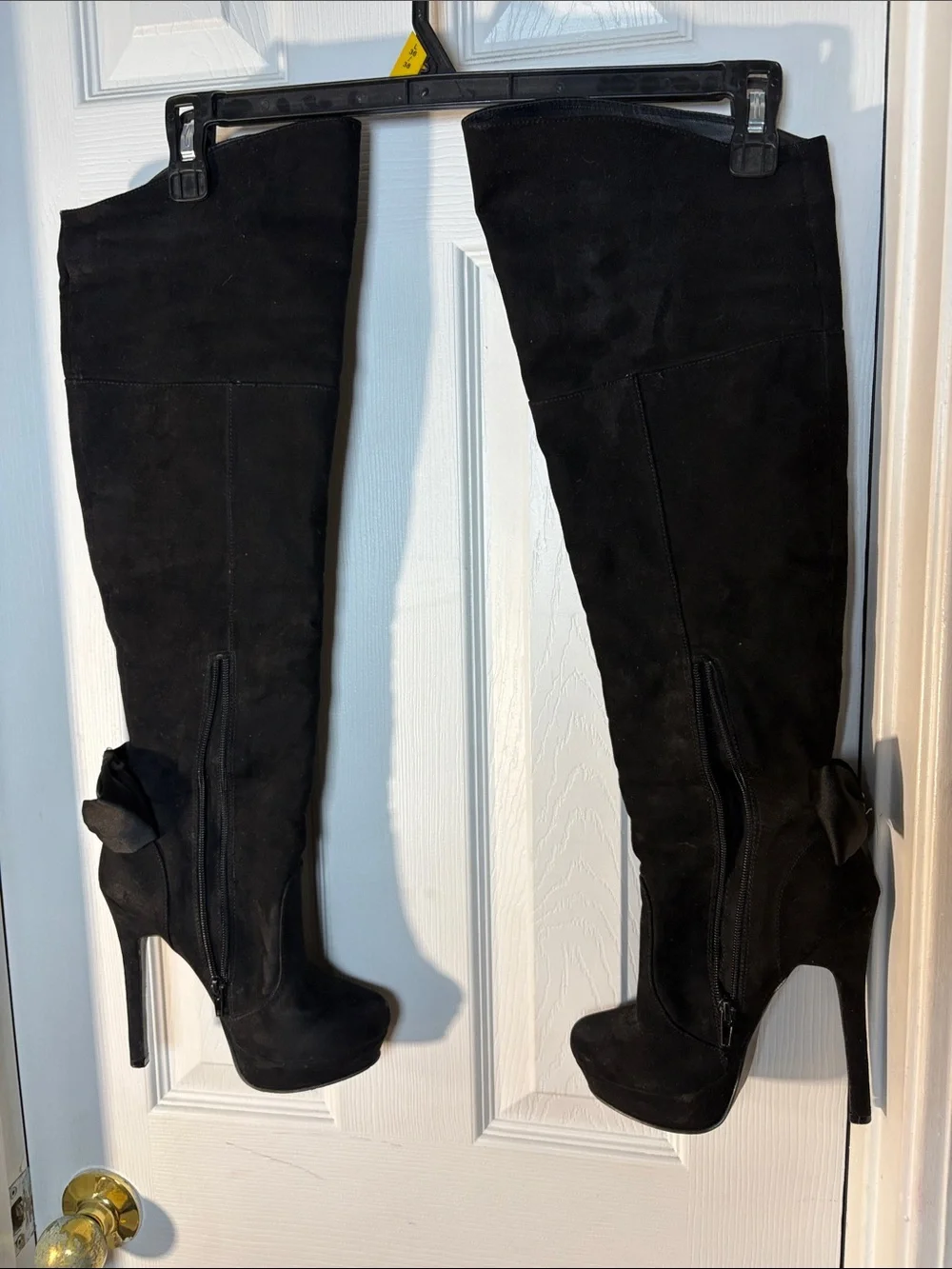 Black Over-the-Knee High Heel Boots - Classic Women’s Style